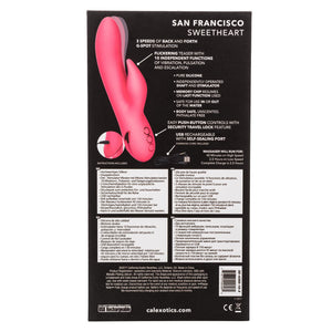 CalExotics California Dreaming San Francisco Sweetheart - Silicone Rabbit Vibrator - Waterproof G Spot Sex Toys for Couples - 10