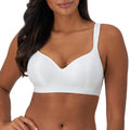 Bali Comfort Revolution Wireless Bra, Full-Coverage Wirefree Bra, Wireless Everyday Bra with Cool Comfort Fabric, White Zag, 40D
