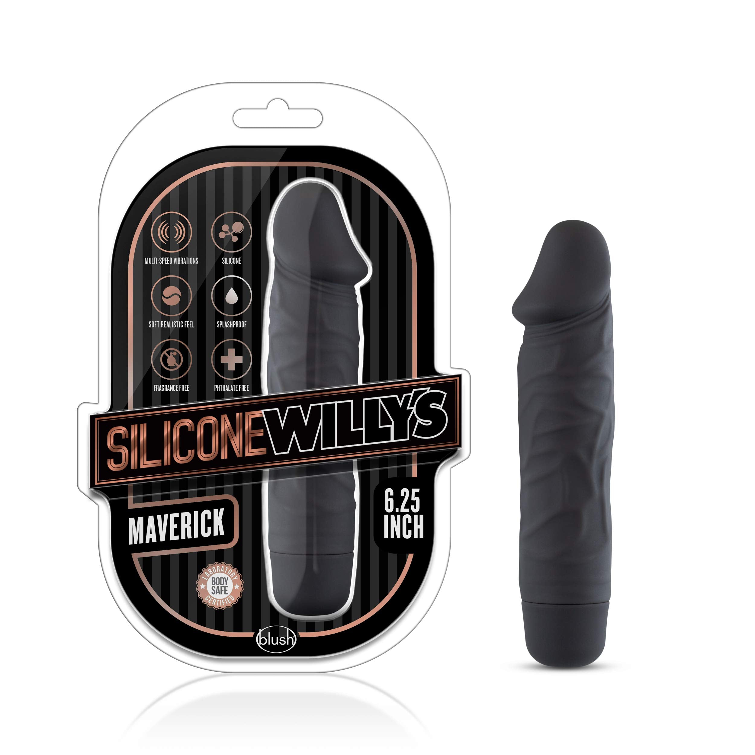 Silicone Willys- Head 6.25 Dildo Black