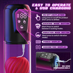Sex Toys for Men Penis Pump - Automatic Sucking Male Masturbator with Electric Sucking Enlargement- 5 Vibration & Suction Pocket
