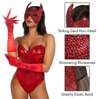 Rhinestone Devil Mask.