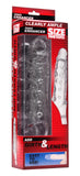 Size Matters Clearly Ample Penis Enhancer With Strechy Ball Strap For Men, Women, And Adult Couples, Reusable Extender Sleeve For Size Length And Girth, Soft, And Firm With Textured Nubs, 9.1 Inch