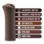 Blush Novelties Hot Chocolate Nicole'S Kitty - 5 Inch Realistic Feel Soft Vagina Flexible Depth Design Male Masturbator - Easy T