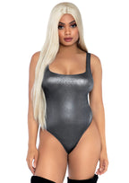 Shimmer Spandex Snap Crotch Th - Med/Lge / Silver