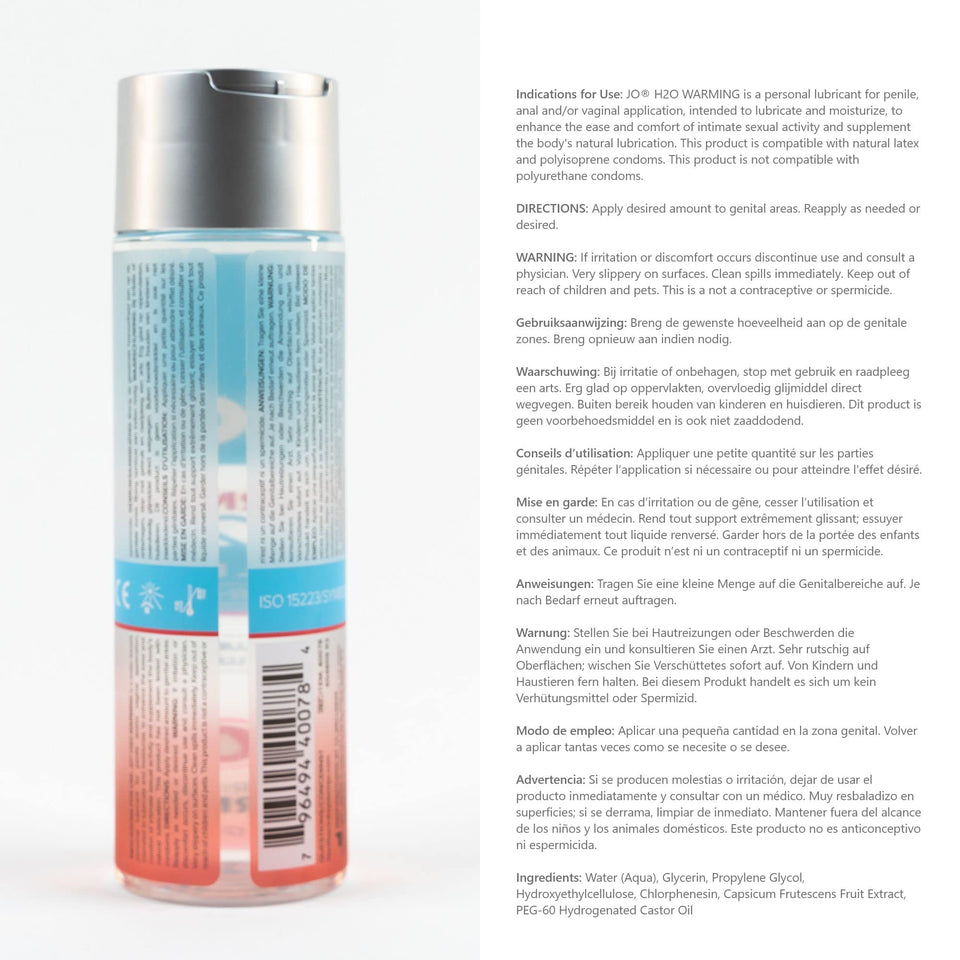 Jo 8.Oz Personal Lube H20 Warming