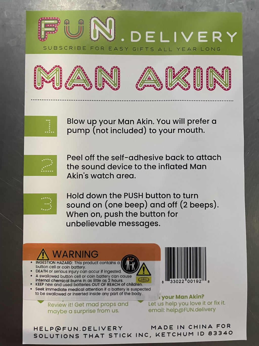 FUN Delivery Man Akin: 6-Foot Inflatable Talking Boyfriend Husband - Funny Gag Gift for Bachelorette Parties, Valentine's Day, o