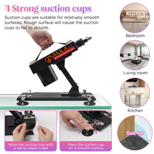 Powerful Sex Machine Automatic Retractable & Thrusting Machine Adult Sex Toys With Various Attachments Black