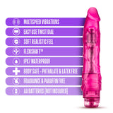 9'' Thin Realistic Vibrating Dildo - Powerful Multi Speed Long Veiny Vibrator - Sex Toy For Women - Sex Toy For Adults (Pink)