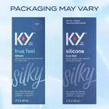 Silicone Lube K-Y True Feel 1.5 Fl Oz, Deluxe Personal Lubricant For Couples, Men, Women, Pleasure Enhancer,? Vaginal Moisturizer, Hormone & Paraben Free, Latex Condom Compatible, Safe For Anal Sex