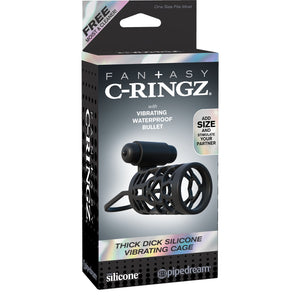 (D) Fantasy C-Ringz Thic Vibrating Cage