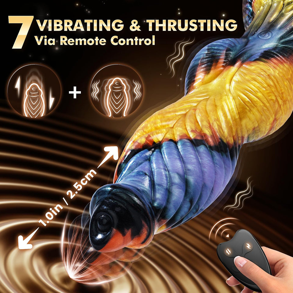 Thrusting Dildo Sex Toys Vibrator - 10.2'' 4IN1 Huge Thick Dildos Anal Toys, Monster Big Dildo Upgraded App Remote Control Multi