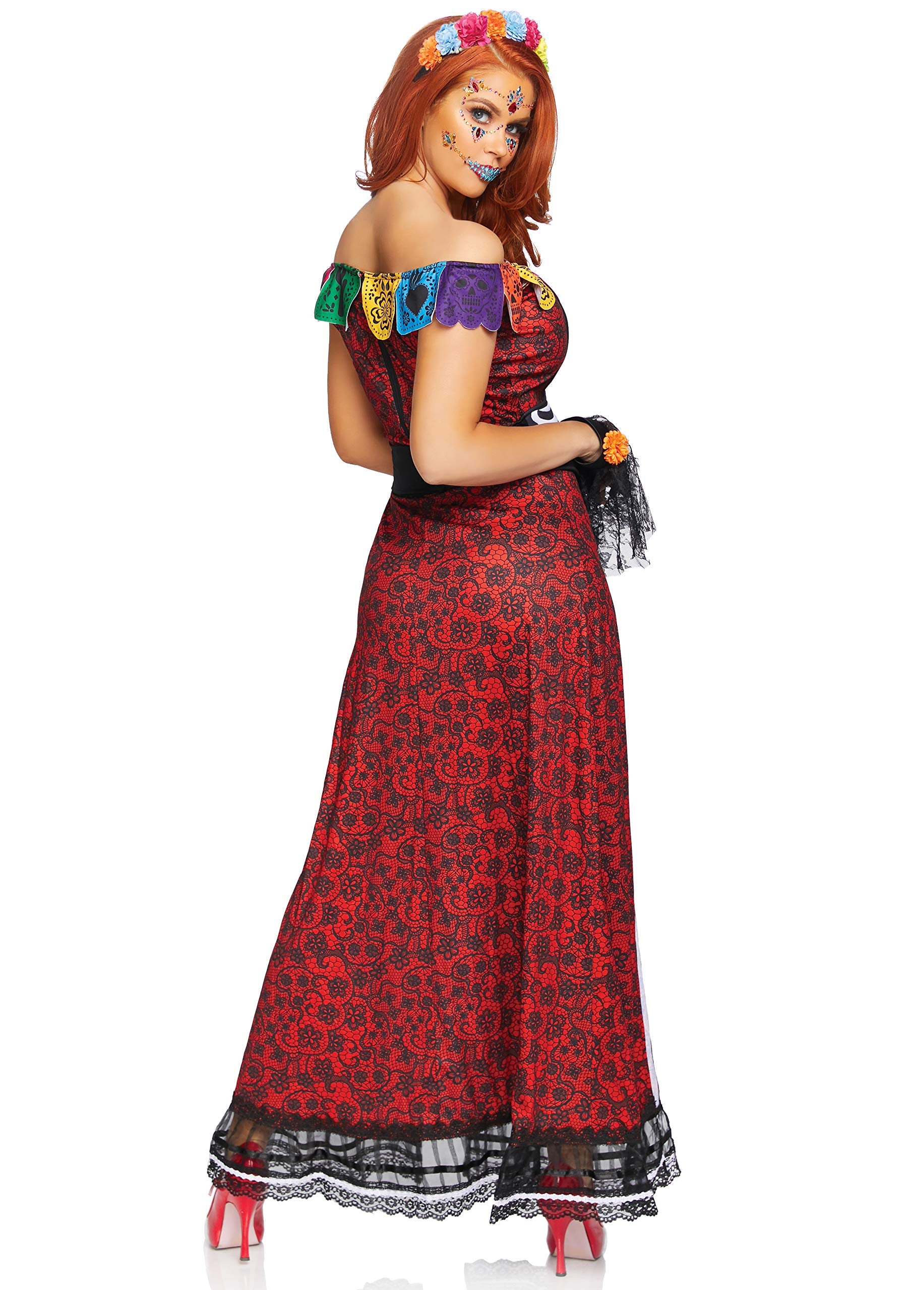Leg Avenue 5 Pc Deluxe Day Of The Dead Be Multicolor Color
