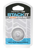 Perfectfit Brand Stackit Cock Ring, Stackable, Silaskin(Tm), Stretchy, Comfortable, Snug Fit, Clear