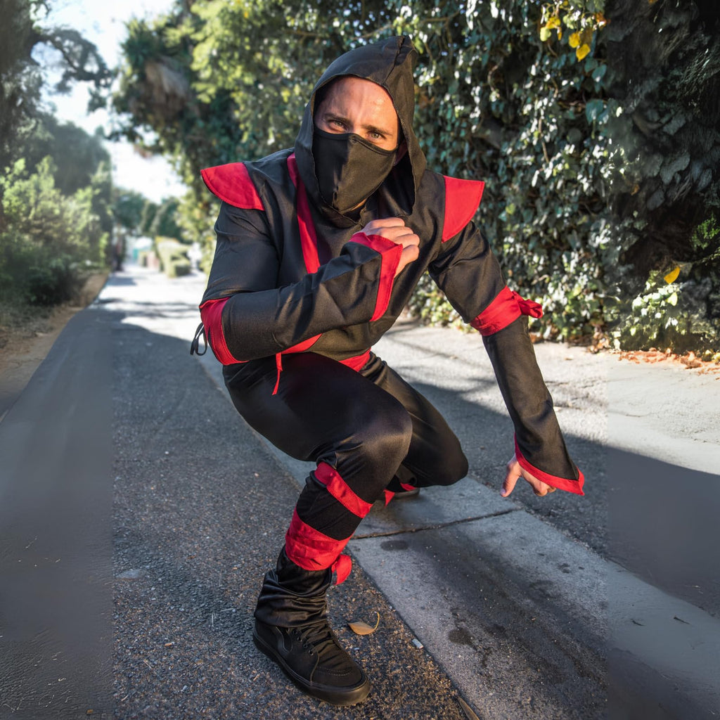 Leg Avenue 5Pc Ninja, Includes Shirt With Black/Red Color