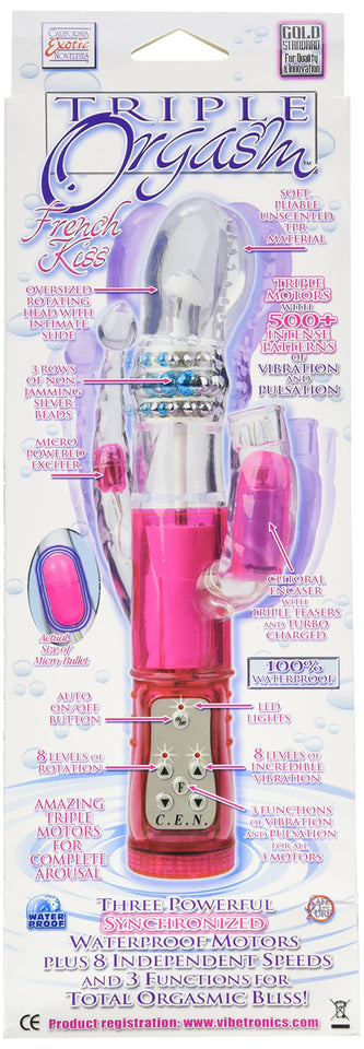 California Exotic Novelties Triple Orgasm French Kiss, Pink