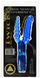 Golden Triangle Twice Da Vice Waterproof Multi-Speed Vibrator, Blue