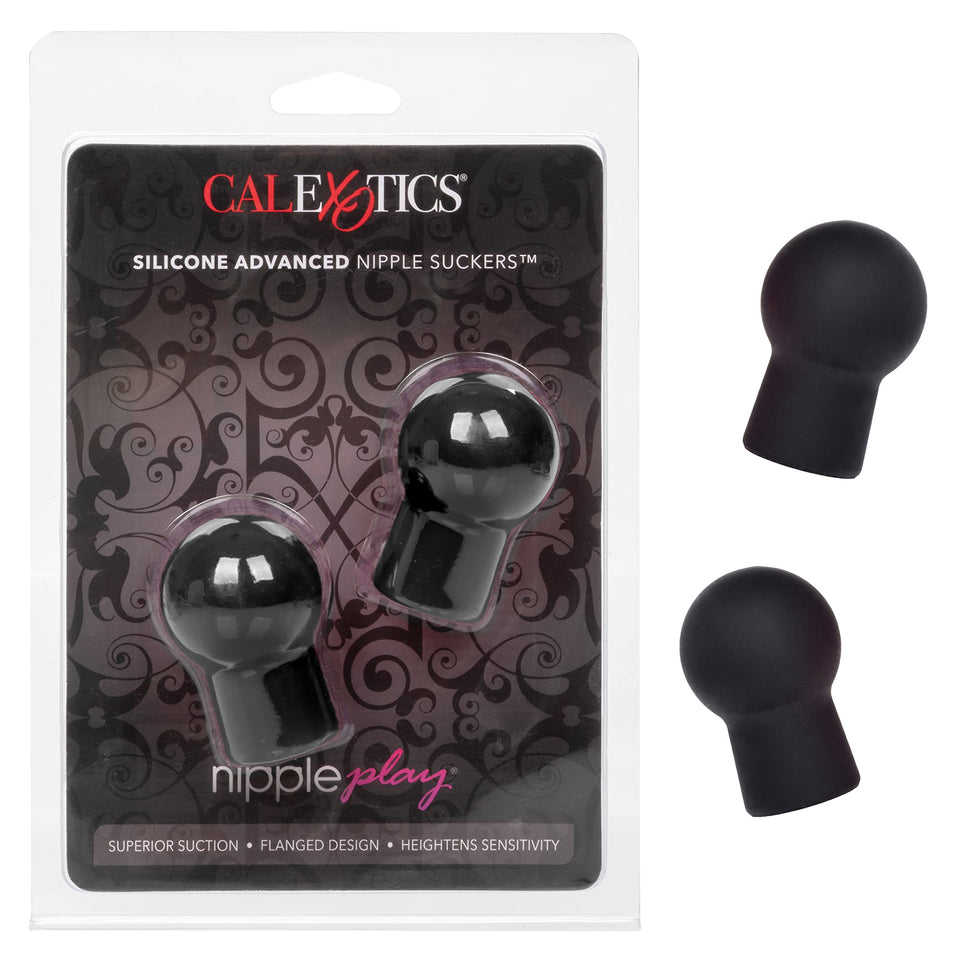 CalExotics Novelties Nipple Play Silicone Advanced Nipple Suckers, Black