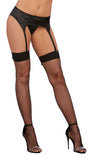 Dreamgirl Women'S La Rochelle Fishnet Thigh-Highs, Black, One Size