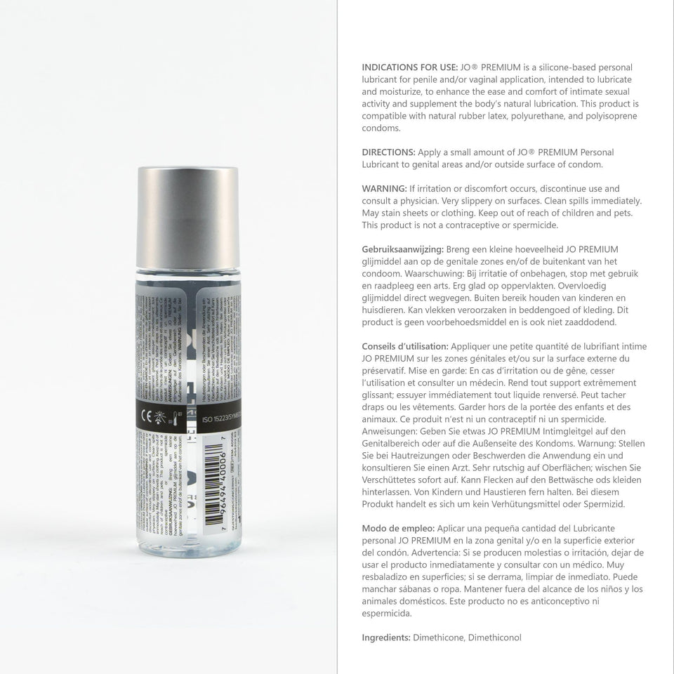 Jo Premium Silicone Lubricant - Original (2 Oz)
