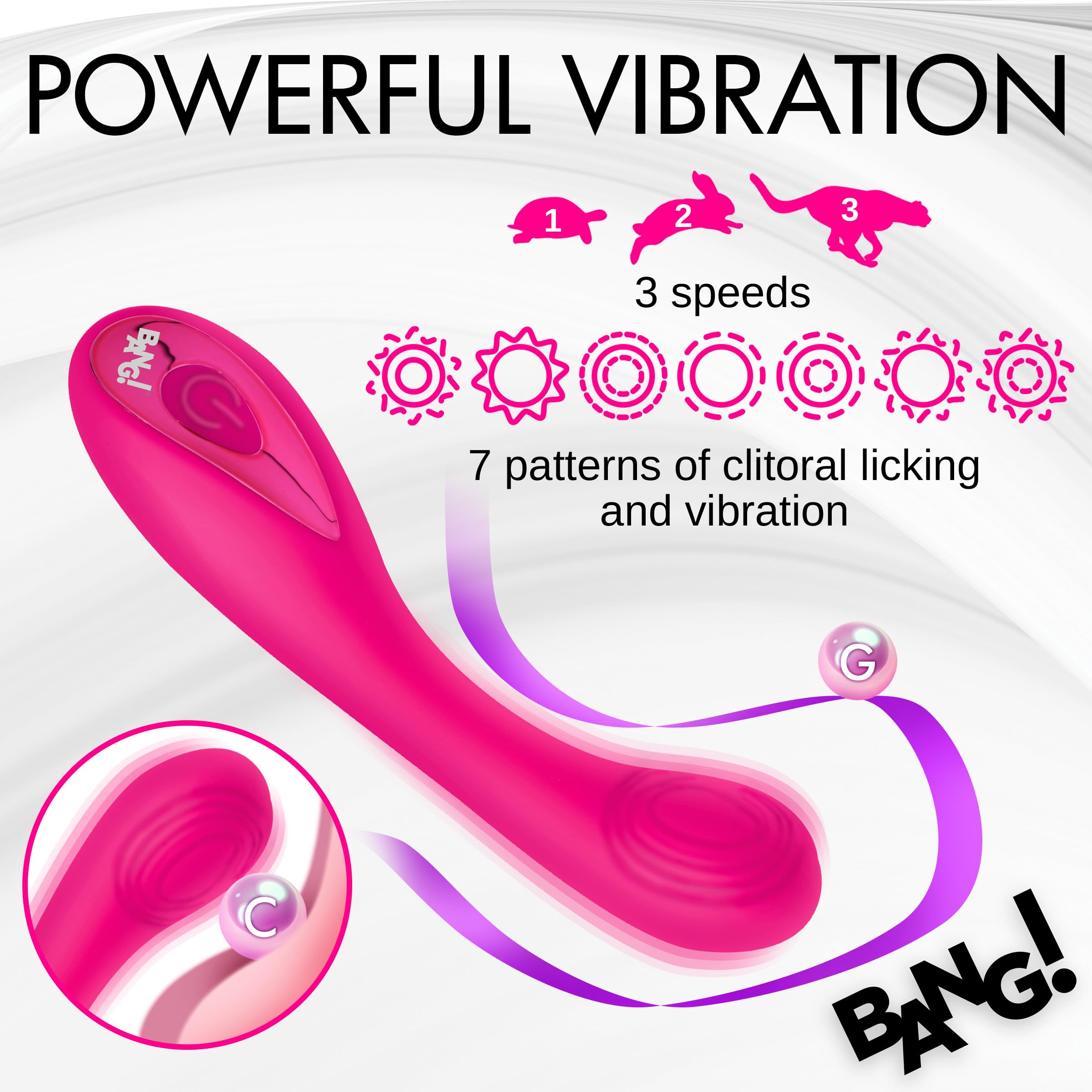 Bang! G-Spot Silicone Vibrator Pink