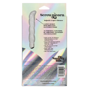California Exotics Novelties Naughty Bits Screwnicorn Majestic G-Spot Vibrator