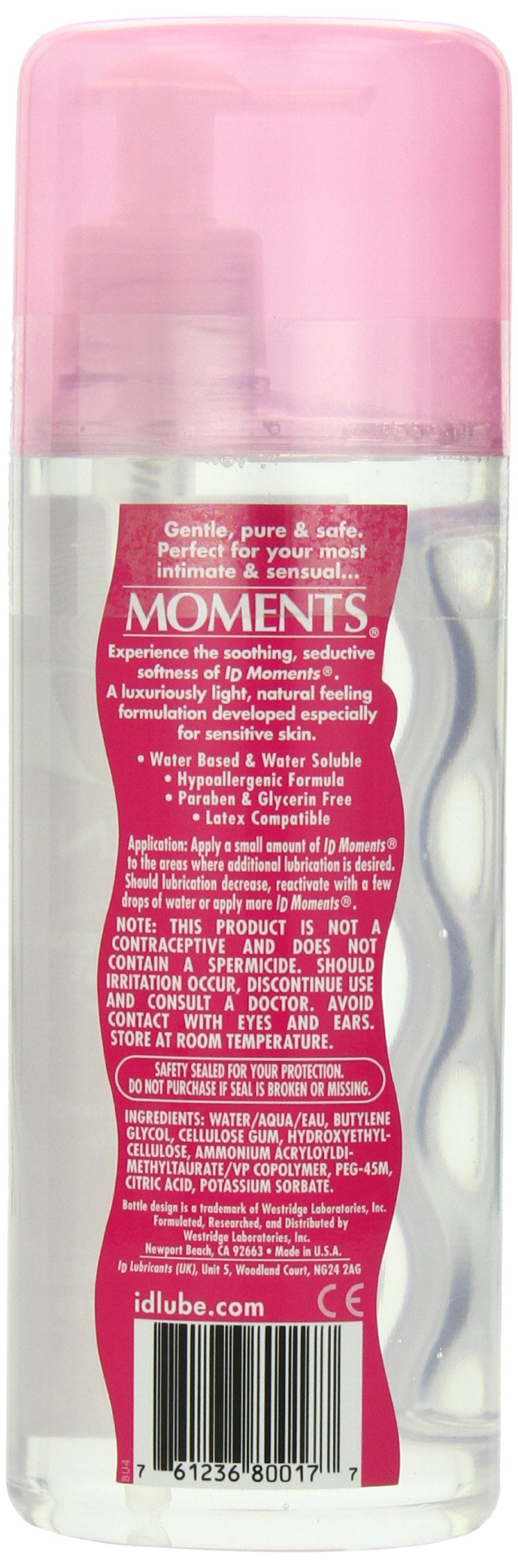 Id Lubes Moments Lubricant 17.6Oz Pump