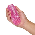 Blush M For Men Sexy Snatch Stroker - Soft Clear Realistic Masturbator - 5 Rows Of Massaging Pleasure Beads - Open Ended For Eas