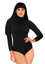 High neck bodysuit with snap crotch