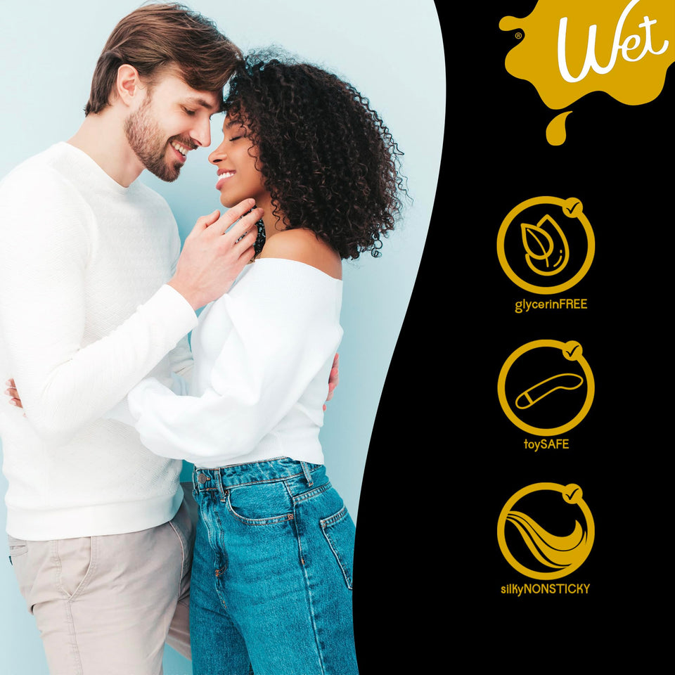 Wet Gold Hybrid Silicone and Water-Based Lubricant | Long-Lasting Performance, Premium Formula | pH-Balanced, Hypoallergenic, Gl