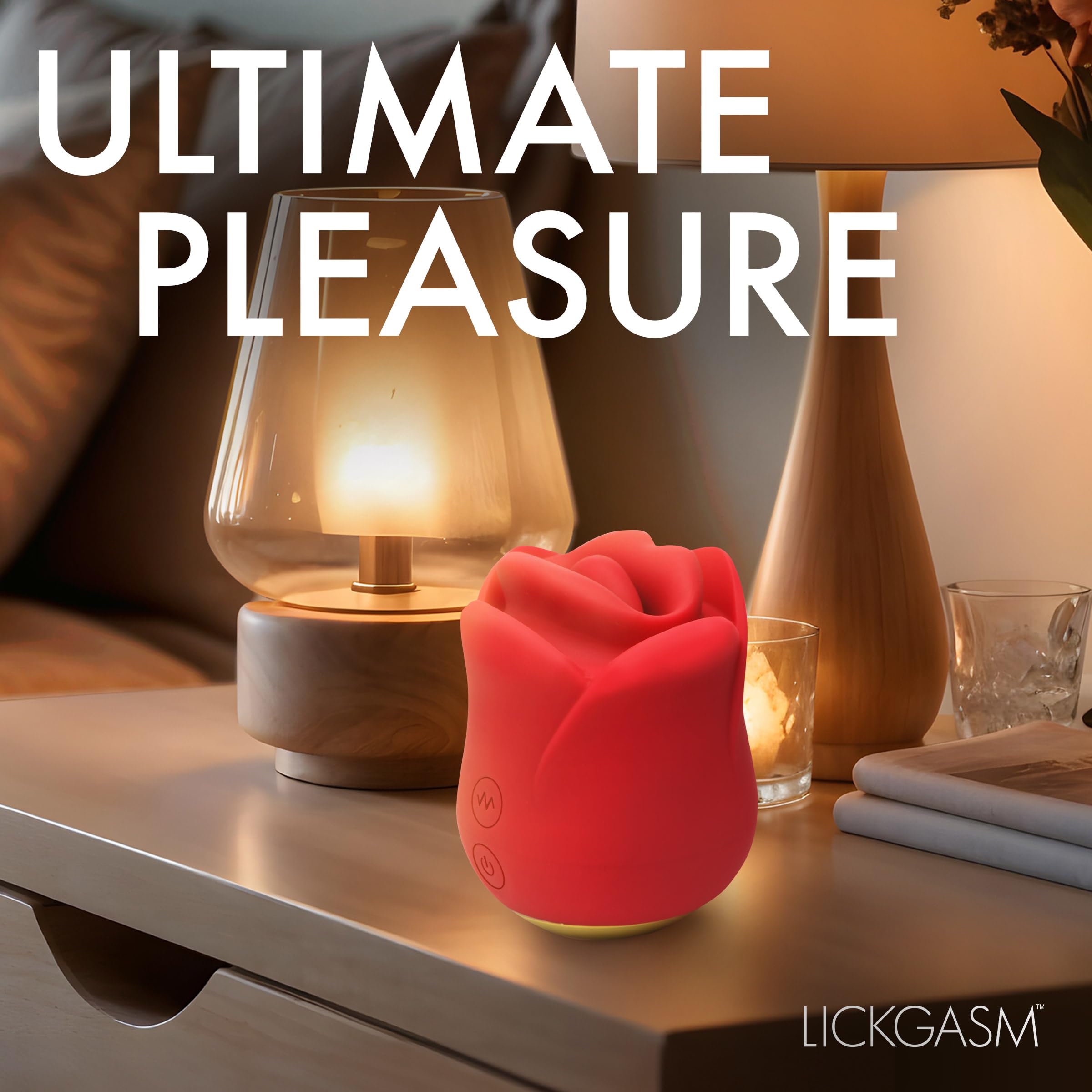 Lickgasm Kissing & Vibrating Rose Red