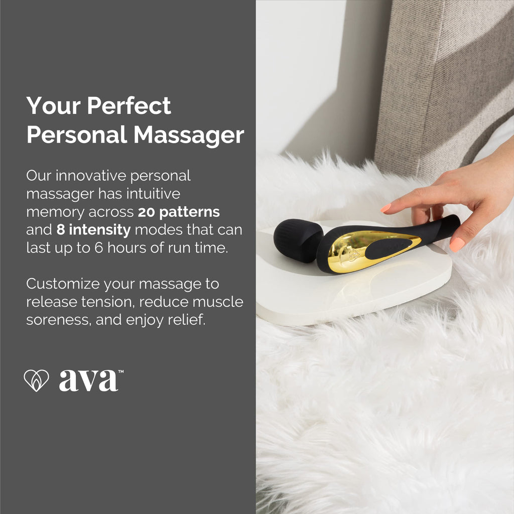 Ava EVO Ergo Vibrator Wand [ Butterfly Sex Toy Vibrator ] Personal Wand Massager | 20 Patterns & 8 Speeds of Pleasure | G Spot V