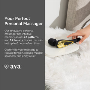 Ava EVO Ergo Vibrator Wand [ Butterfly Sex Toy Vibrator ] Personal Wand Massager | 20 Patterns & 8 Speeds of Pleasure | G Spot V