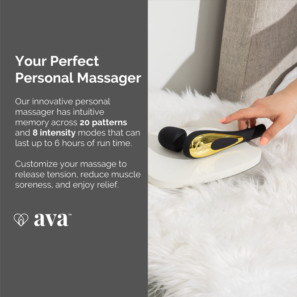 Ava EVO Ergo Vibrator Wand [ Butterfly Sex Toy Vibrator ] Personal Wand Massager | 20 Patterns & 8 Speeds of Pleasure | G Spot V