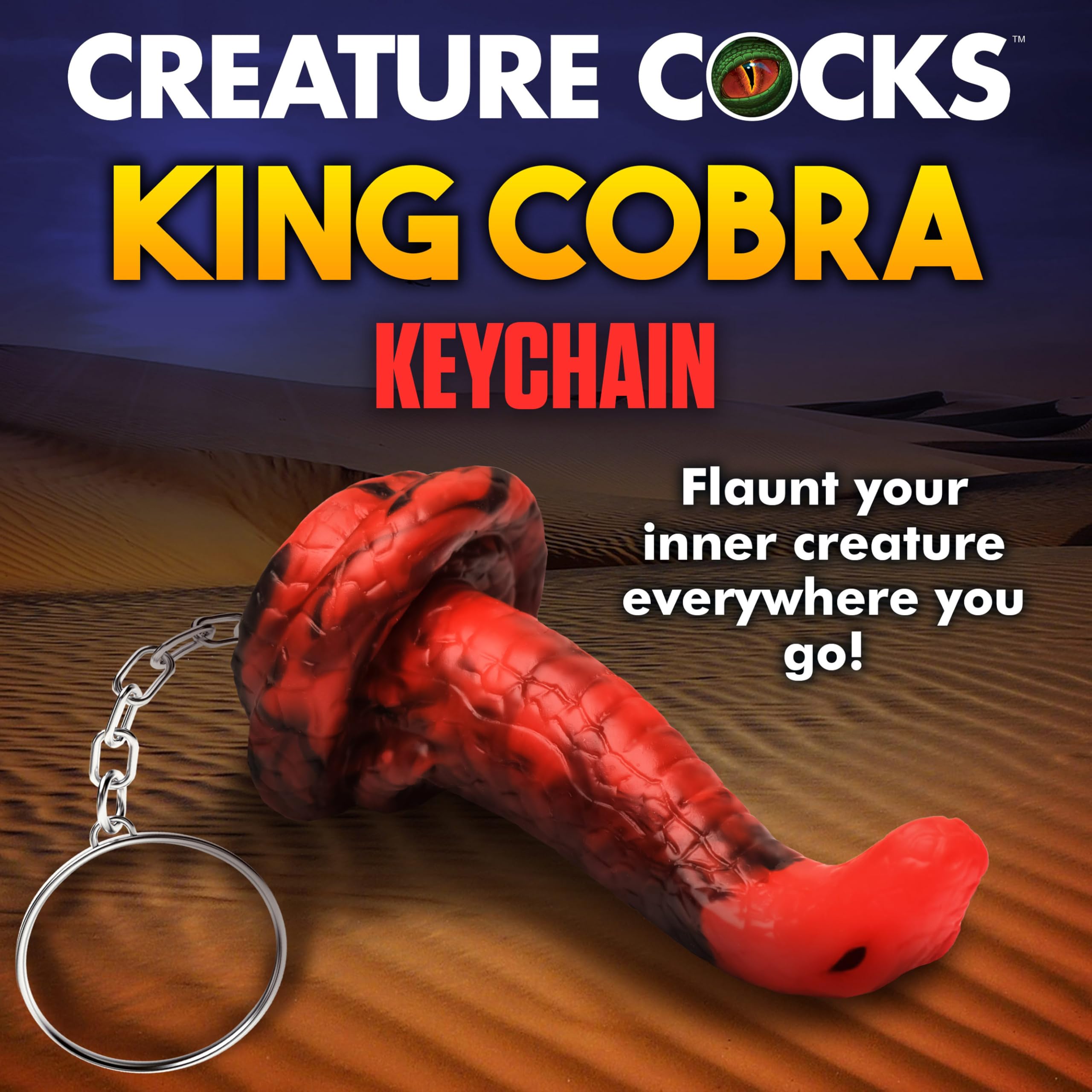 King Cobra Keychain - Red