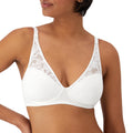 Bali Womens Breathe Modal T-Shirt Bra, Breathable Wireless Bra, Full-Coverage Convertible Bra White