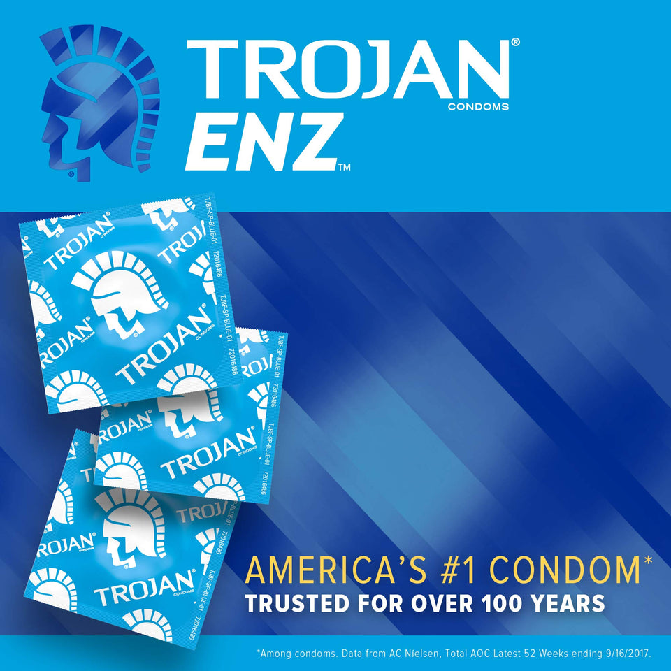 Trojan Enz Lubricated Latex Condoms 0.04 Lb