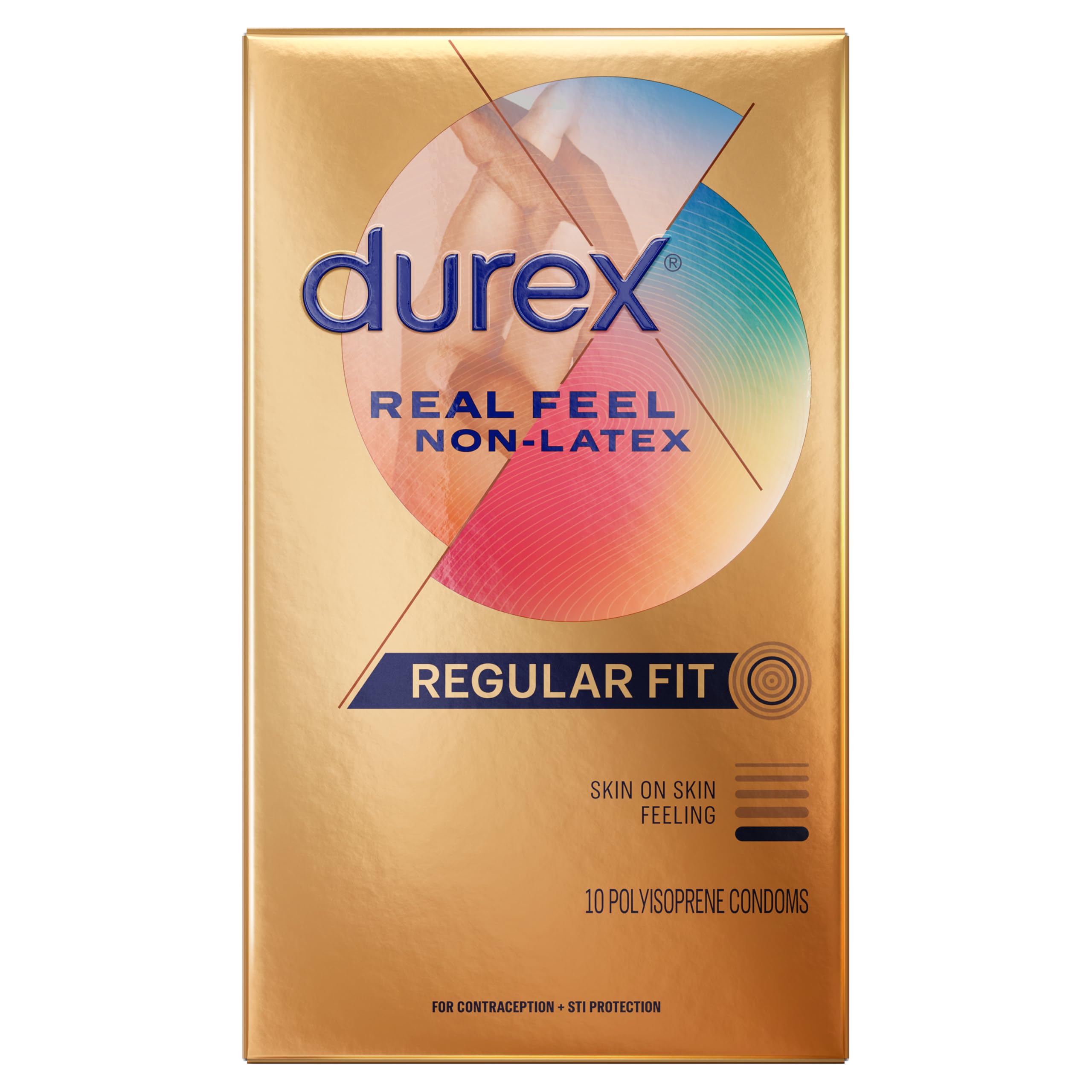 Durex Avanti Bare Real Feel Condoms, Non Latex Lubricated Condoms for Men with Natural Skin on Skin Feeling, Regular Fit, FSA &