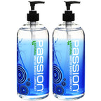 Passion Natural Water-Based Personal Lubricant Twin Pack, Premium, Non-Sticky, Easy-to-Clean Formula for Smooth, Comfortable Use