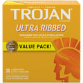 Trojan Ultra Ribbed Premium Lubricated Condoms - 36 Count