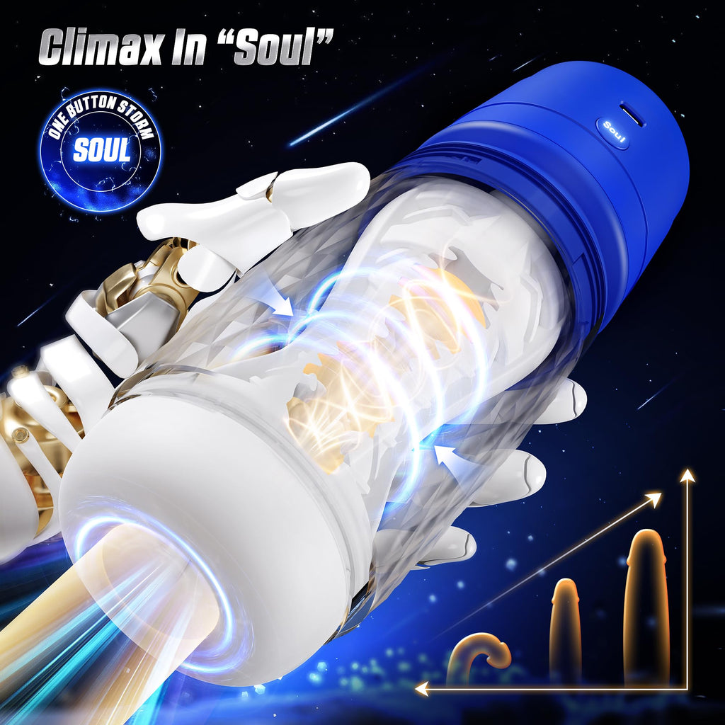 Sex Toys for Men Male Masturbator - Male Sex Toy Penis Pump with 3 Suctions & 4 Vibrations, Mens Sex Toys with 3D Sleeve, Hands
