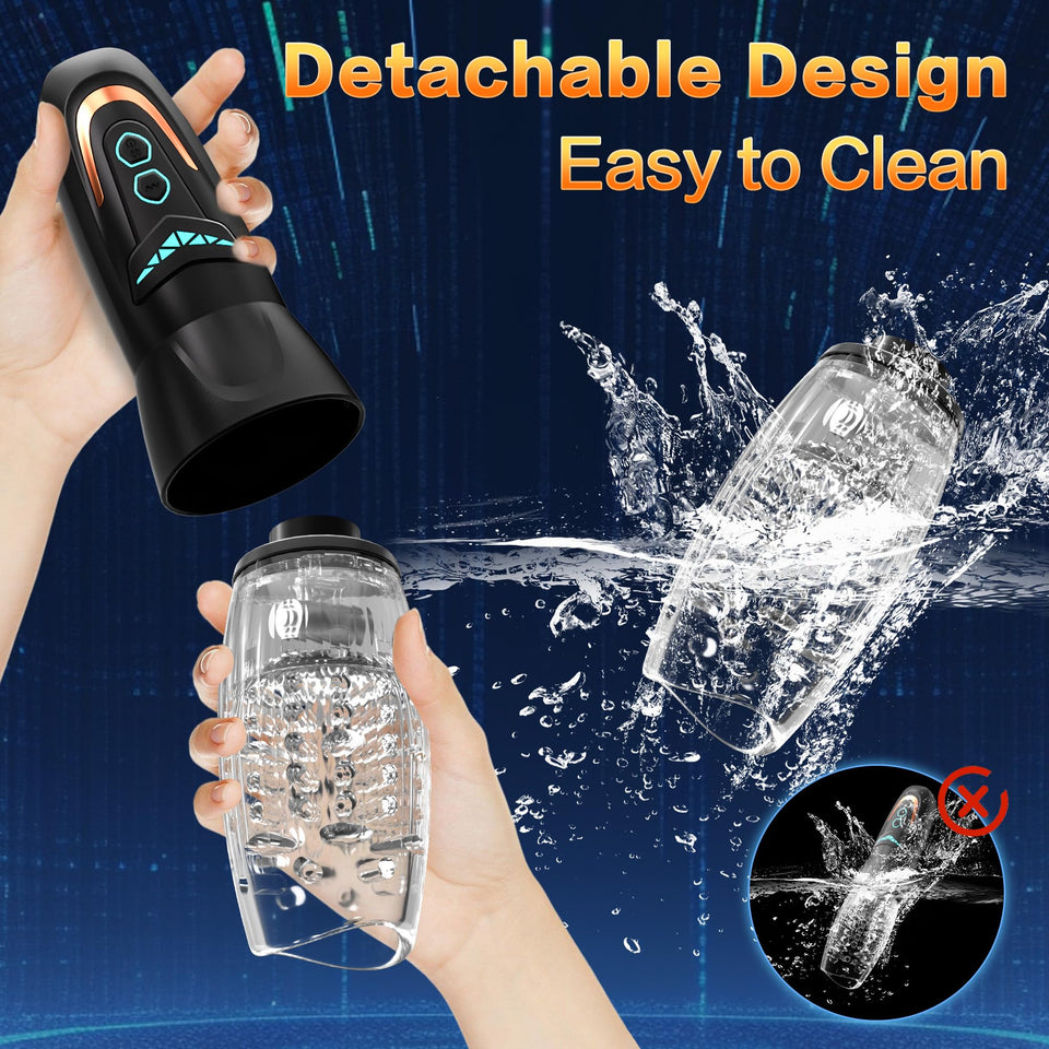 Automatic Male Masturbator Sex Toy with 10 Vibration, 8 Thrusting & Rotating Patterns, Male Sex Toys for Men, Penis Pump Male St