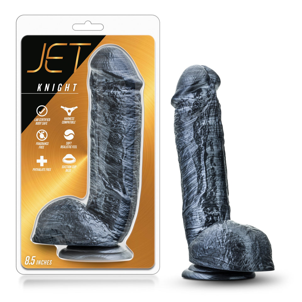 (Wd) Jet Knight Carbon Metalli Black Dildo