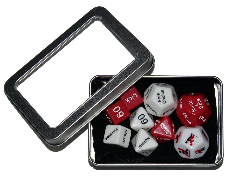 Sex Dice - Spicy Fun Love Game for Adult Couples - Funny Gift for Bachelor, Bachelorette, or Bridal Shower Party (9 Dice)