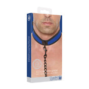 Ouch Puppyplay Neoprenecollar Wleash Blu