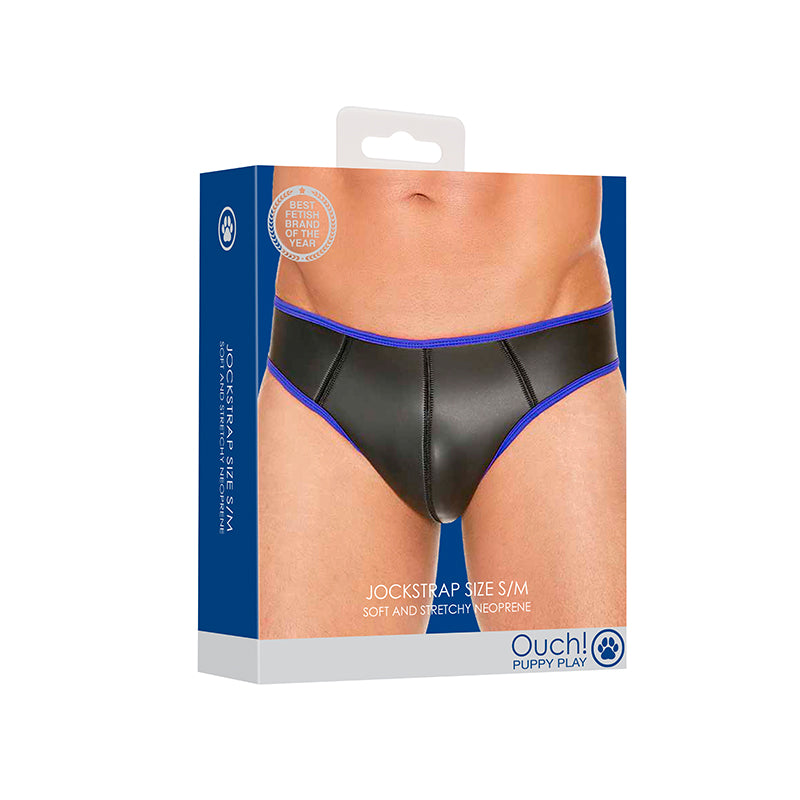 Ouch Puppyplay Neoprene Jockstrap Blu Sm