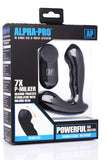Alpha-Pro 7X P-Milker Silicone Prostate Stimulator With Milking Bead, Black