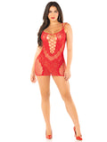 Lace and Net Mini Dress with Dual Strap Detail
