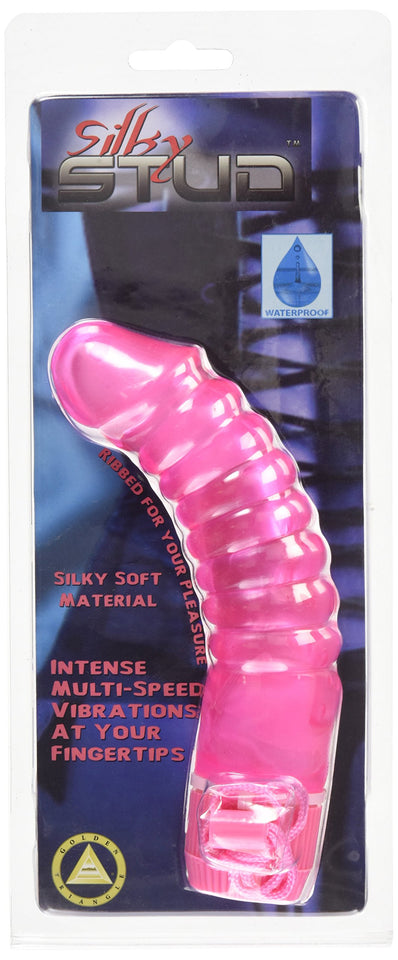 Golden Triangle Silky Stud Waterproof Vibrator  Pink