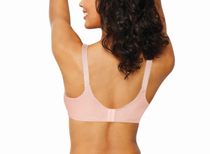 Bali Designs Women'S Double Support Cotton Stretch Wire-Free Bra, Blushing Pink, 42C