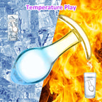 2.8 '' Small Glass Anal Butt Plugs,Crystal Anal Trainer Toys for Gay Women Couple,Adult Sex Toys and Games for Female & Male,Fea
